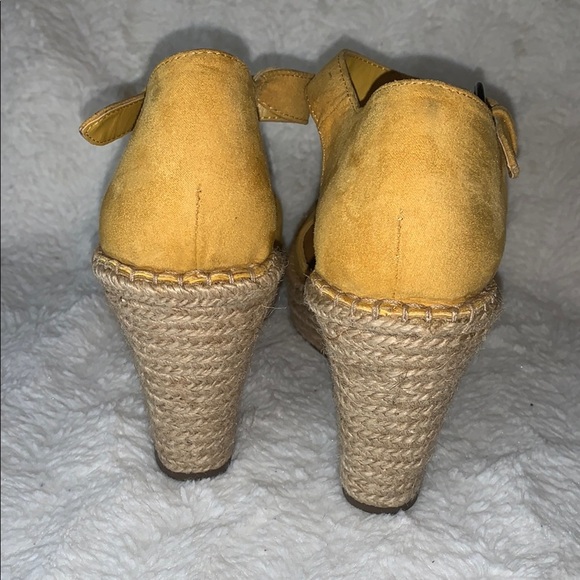 Yellow Wedge Sandals - Picture 5 of 7